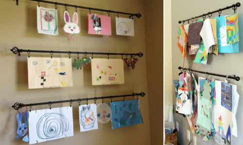 10 Top Ways To Display Your Children's Artwork rail